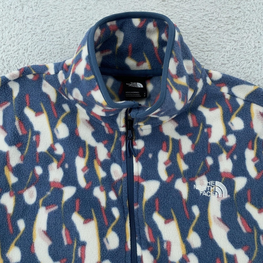 The North Face Alpine Polartec Fleece Jacket Mens Small Abstract Print Full Zip